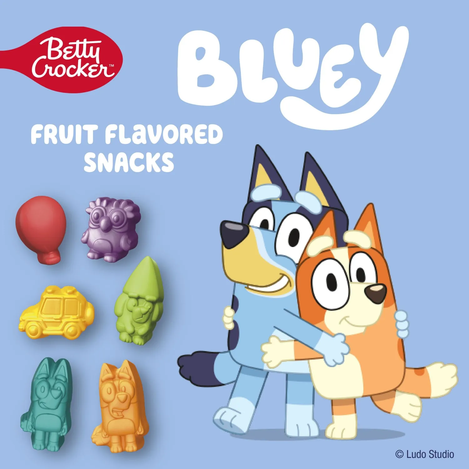 Bluey Fruit Flavored Snacks, Fat Free and Gluten Free Snacks, 17.6 oz (22 Pouches)
