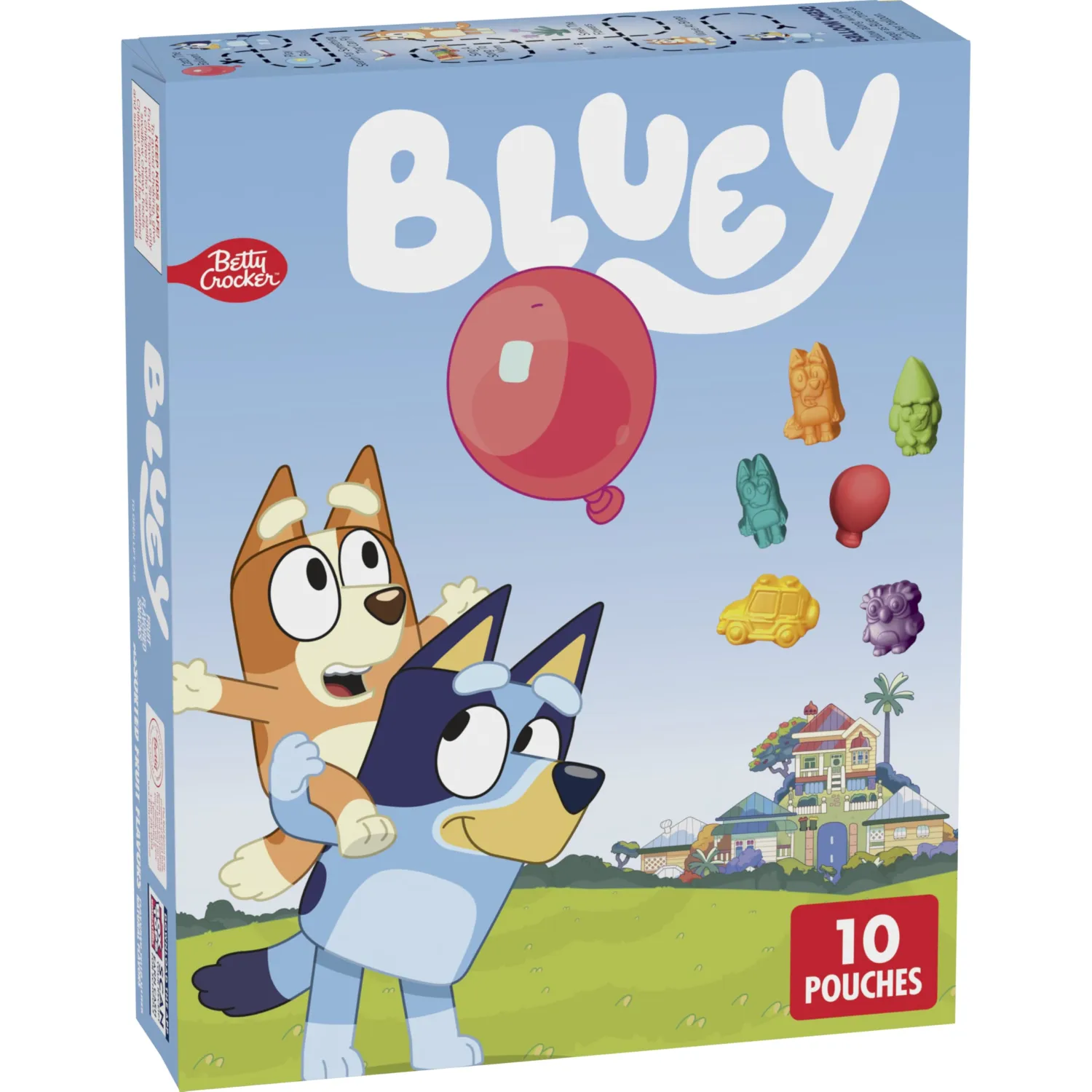 Bluey Fruit Flavored Snacks, Fat Free and Gluten Free Snacks, 8 oz (10 Pouches)