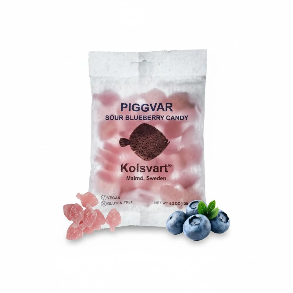 Kolsvart Sour Blueberry Piggvaren, 4.2 OZ