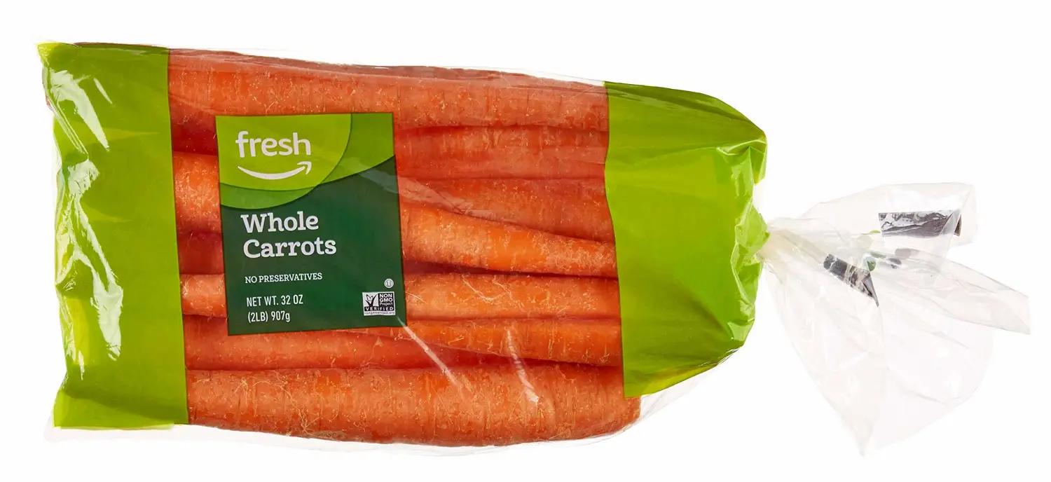 Amazon Fresh Brand, Whole Carrots, 32 Oz