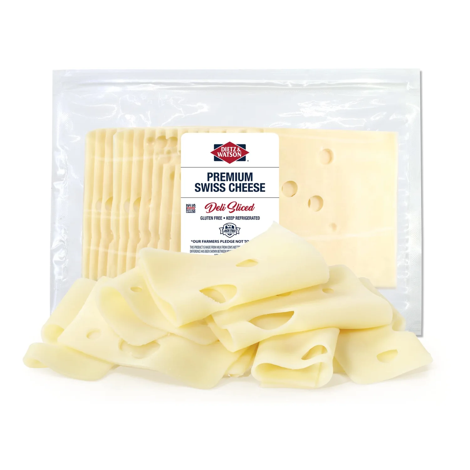 Dietz & Watson Deli-Sliced Premium Swiss Cheese, 12 oz.