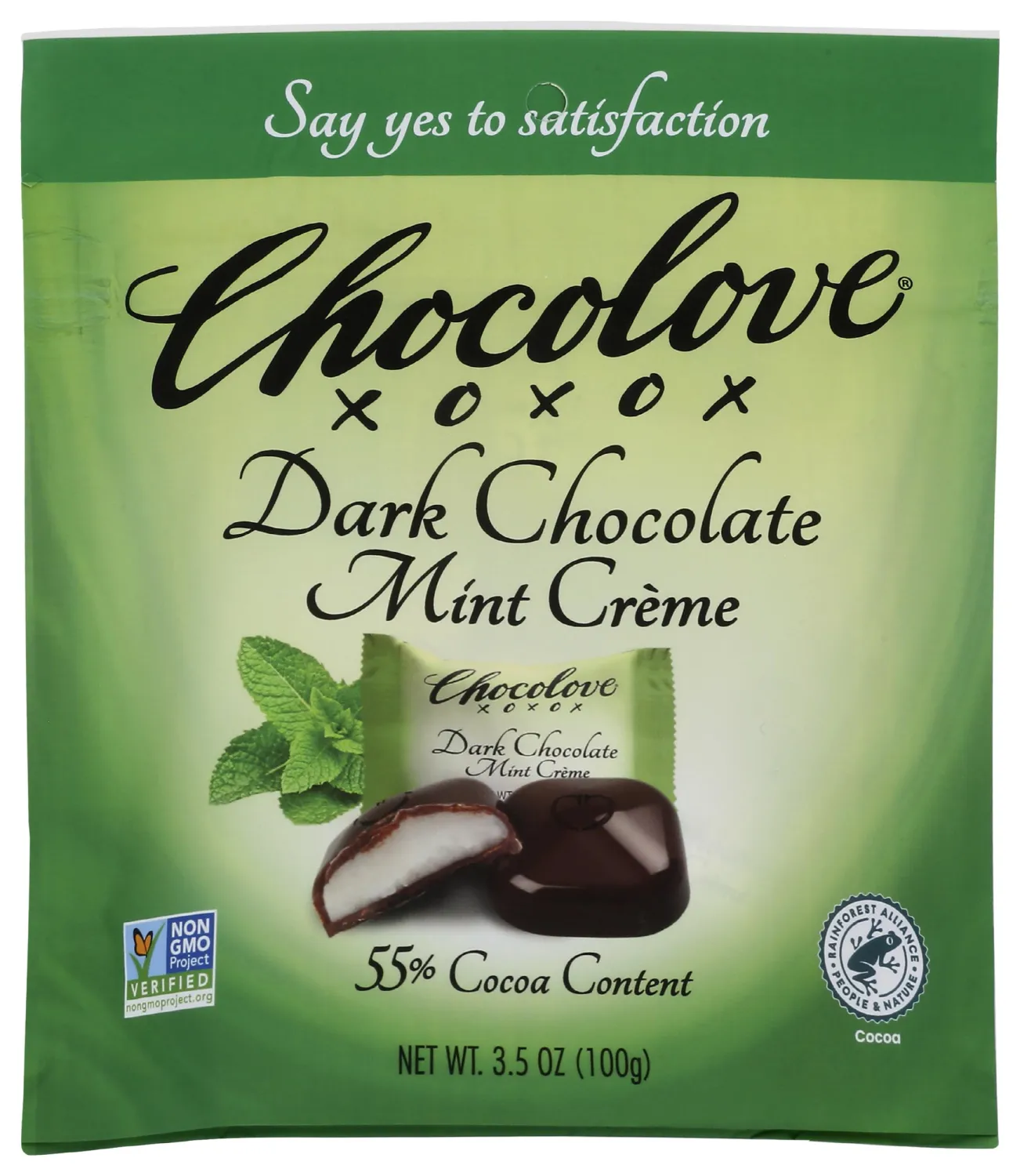 CHOCOLOVE Dark Chocolate Mint Crème Bites, 3.5 OZ
