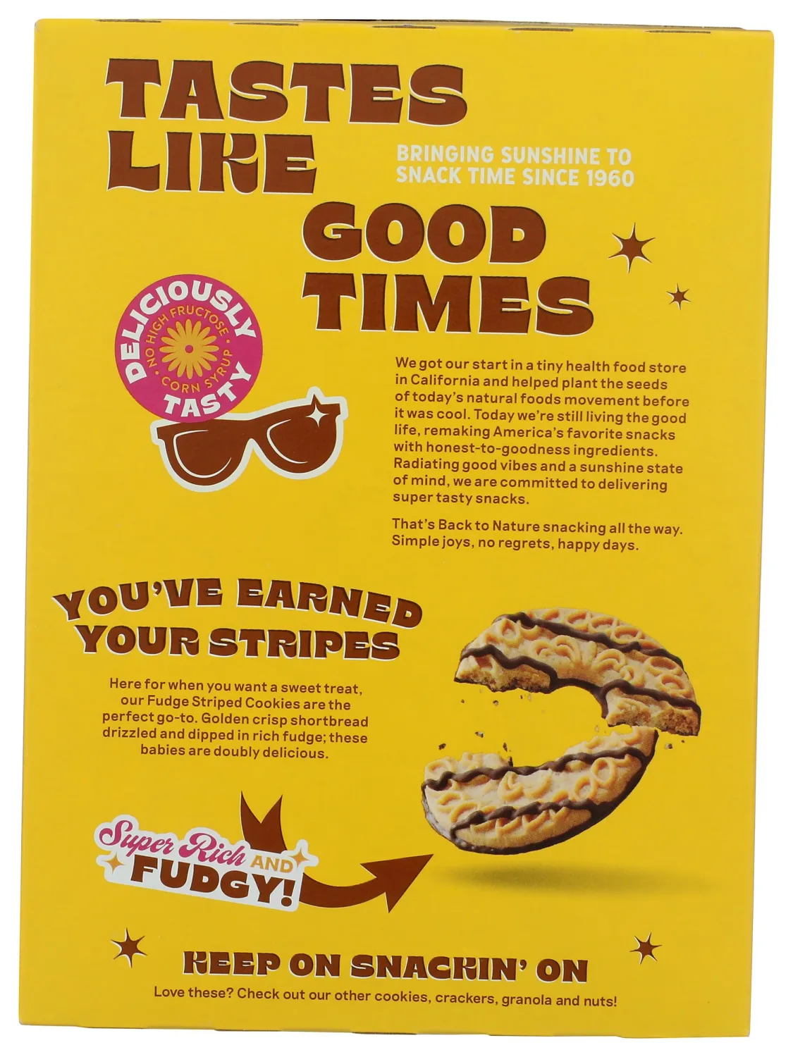 BACK TO NATURE Fudge Striped Cookies, 7.7 OZ