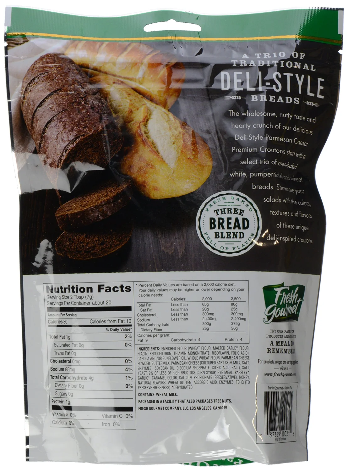 Fresh Gourmet, Multi-Grain Parm Cheese Croutons, 5 oz
