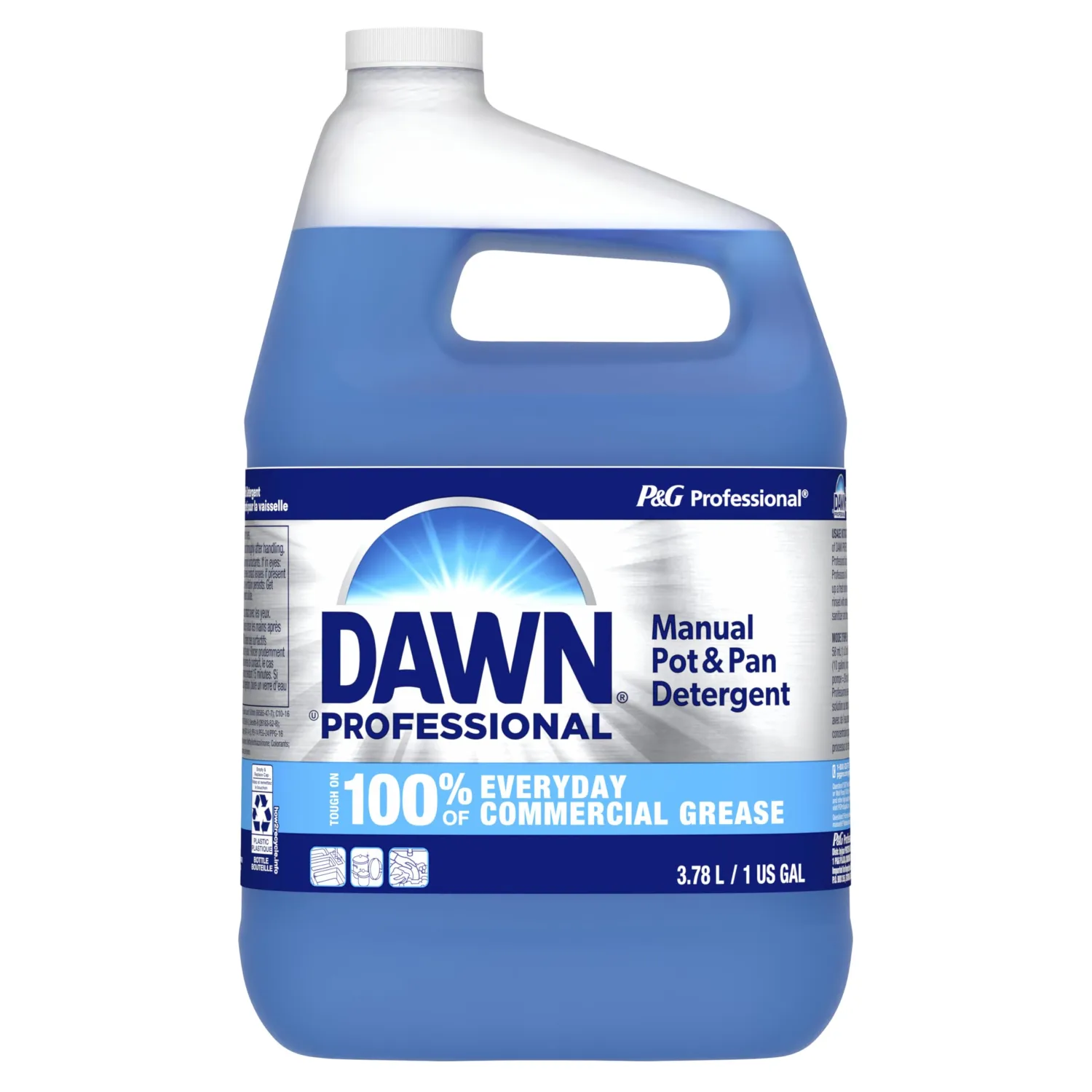 Manual Pot and Pan Detergent, Dish Soap, Liquid Concentrate, 1 Gallon (Pack of 1)
