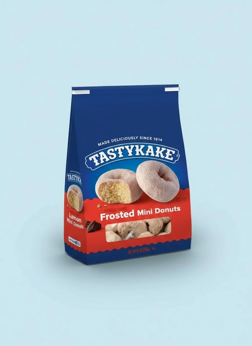 Tastykake Mini Donuts Variety Pack, Lemon, Powdered, Cinnamon, Frosted Flavors, 10 oz Bags