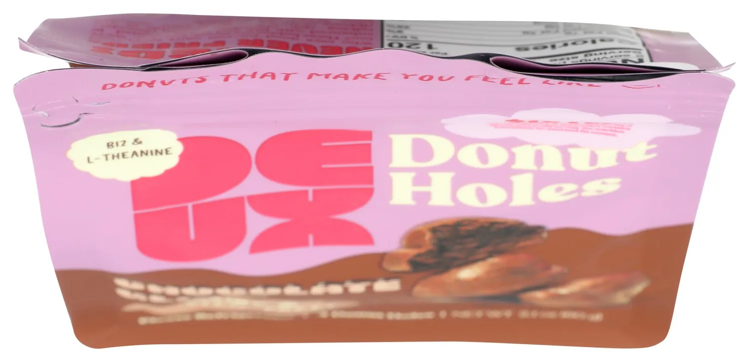 DEUX Chocolate Glaze Donut Holes, 2.1 OZ