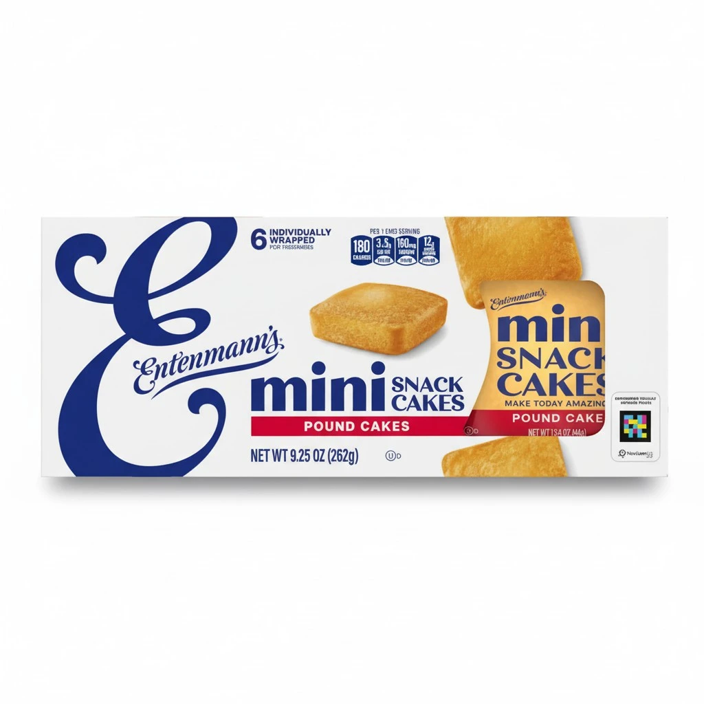 Entenmann's Minis Pound Cakes, Box of Snack Cakes, 9.25 oz, 6 Count