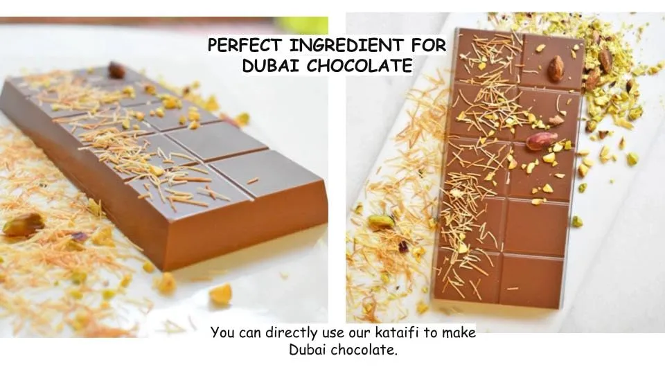 Kataifi Shredded Fillo Phyllo Dough, Baked Kataifi Pastry, 5.3 oz. (150 gr), Ingredient of Dubai Chocolate Pistachio Bars, Knafeh, kadayif for Pastries, Milky Desserts