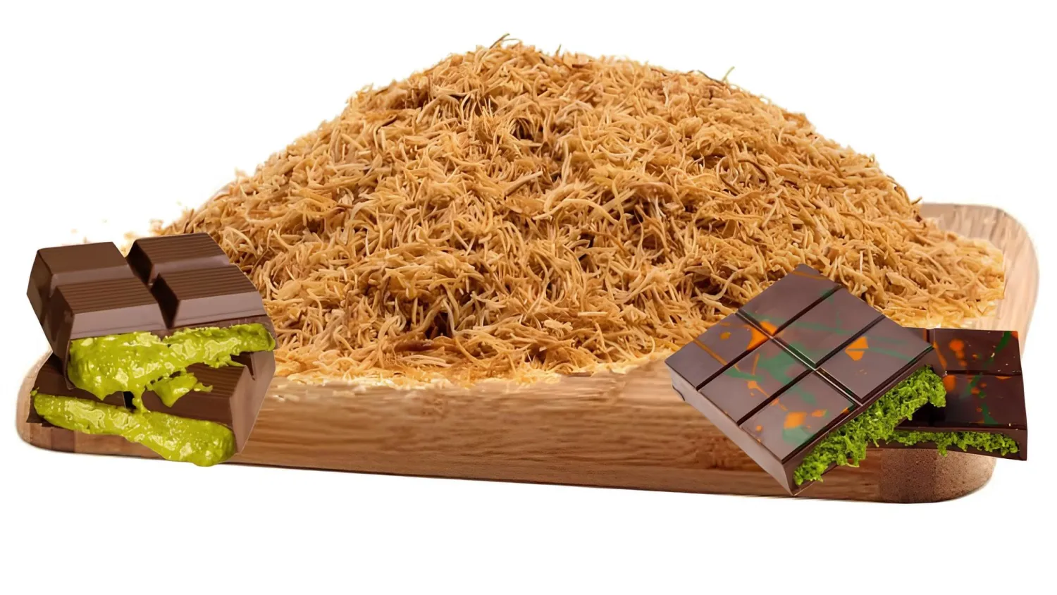 Kataifi Shredded Fillo Phyllo Dough, Baked Kataifi Pastry, 5.3 oz. (150 gr), Ingredient of Dubai Chocolate Pistachio Bars, Knafeh, kadayif for Pastries, Milky Desserts