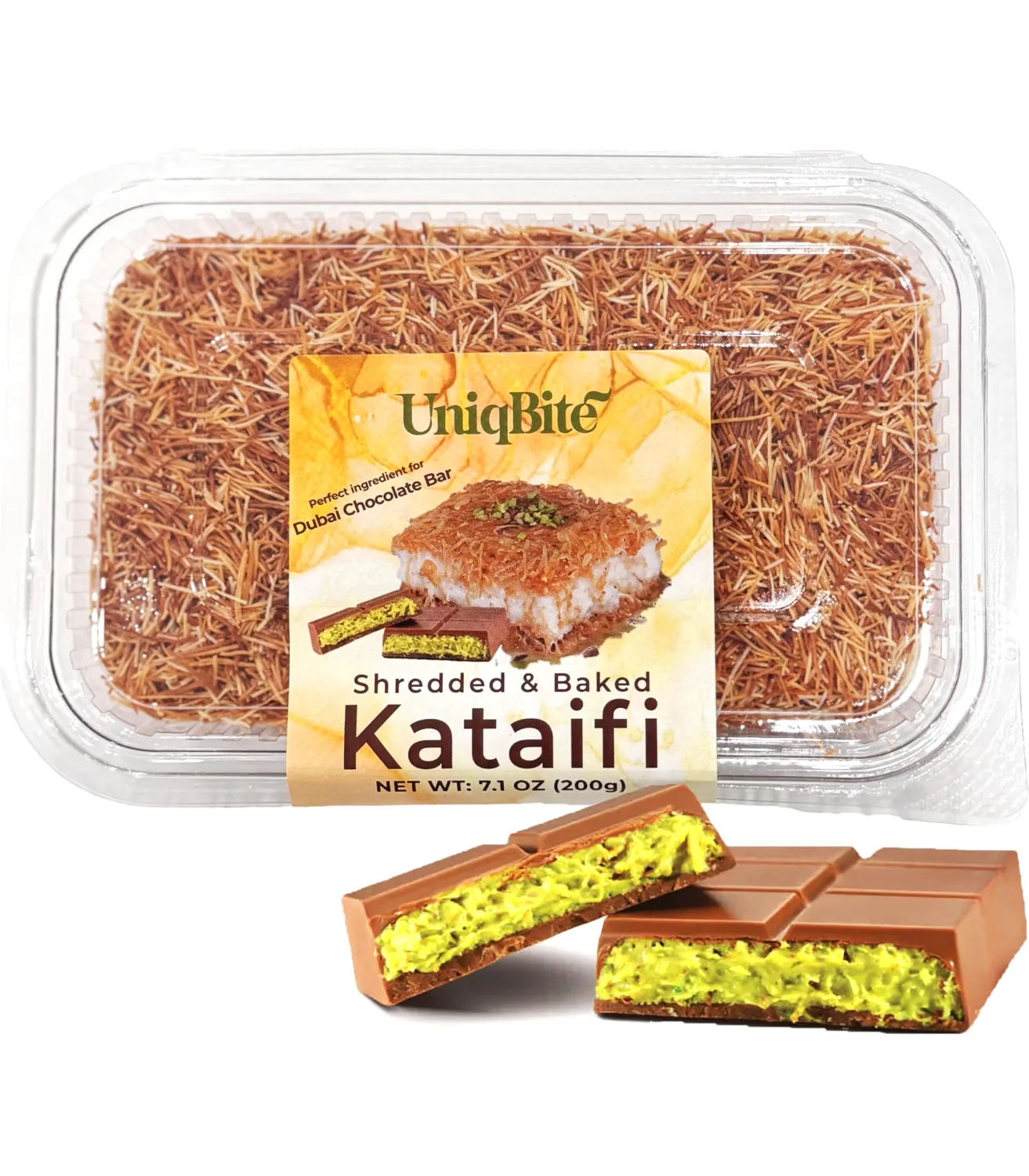 Kataifi Pastry for Dubai Chocolate | Baked Crispy Crunchy Kadayif Shredded Fillo Dough | Ready to Use, 7.1 oz (200g)