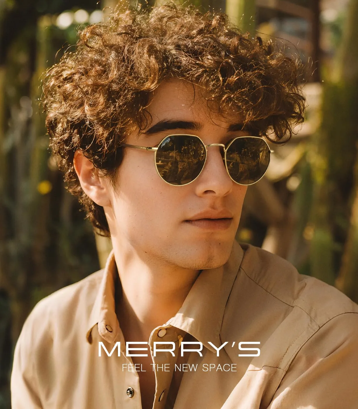 MERRY'S Round Polygon Metal Polarized Sunglasses for Women Men Retro Classic Vintage Shades S6565