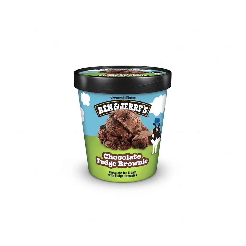 Ben & Jerry's Chocolate Fudge Brownie Ice Cream Pint Non-GMO 16 oz