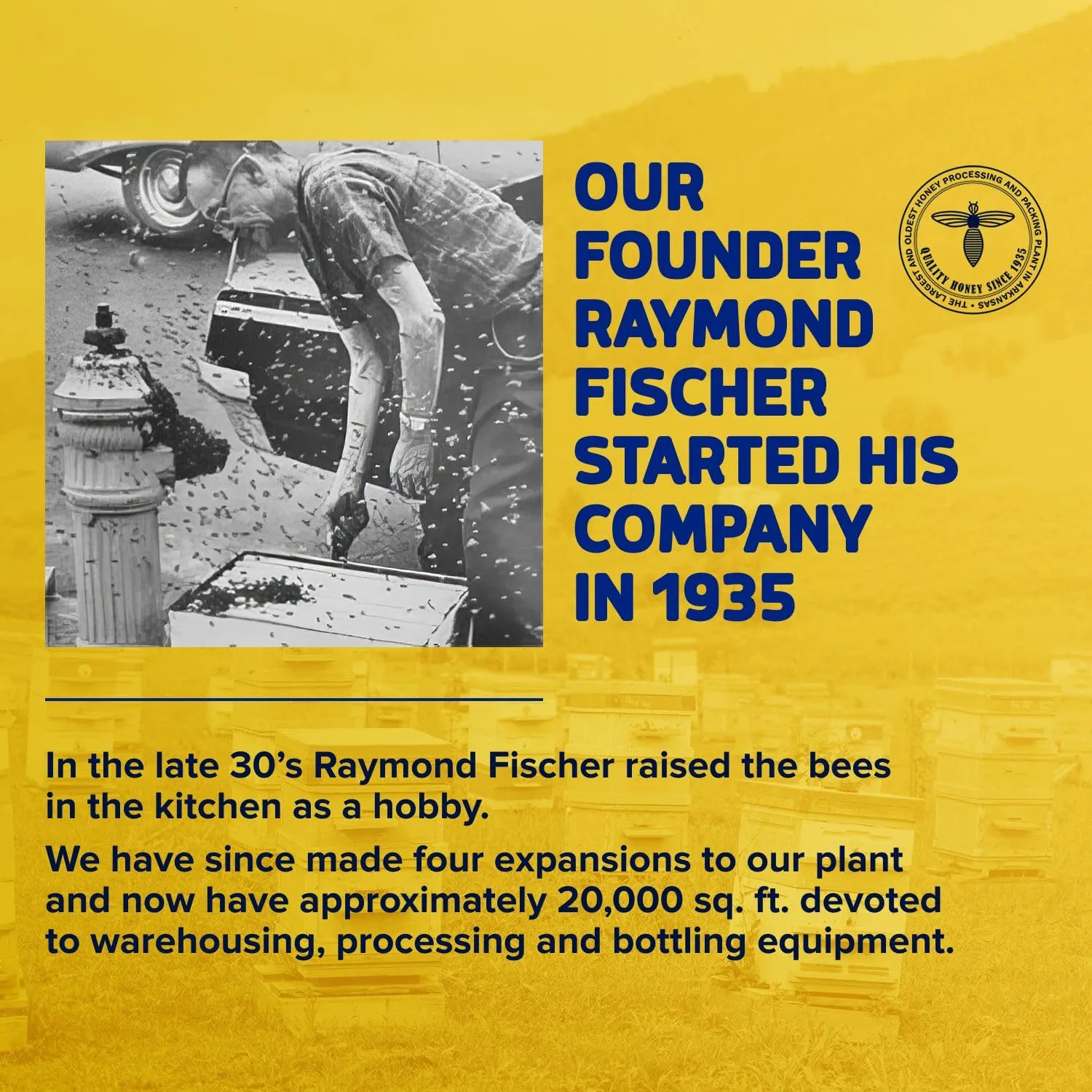 Fischer's 100% Pure, Raw & Unfiltered Honey – USA Made Honey, 24 oz – All-Natural Sweetener – Rich Flavor Profile, Packed with Nutrients