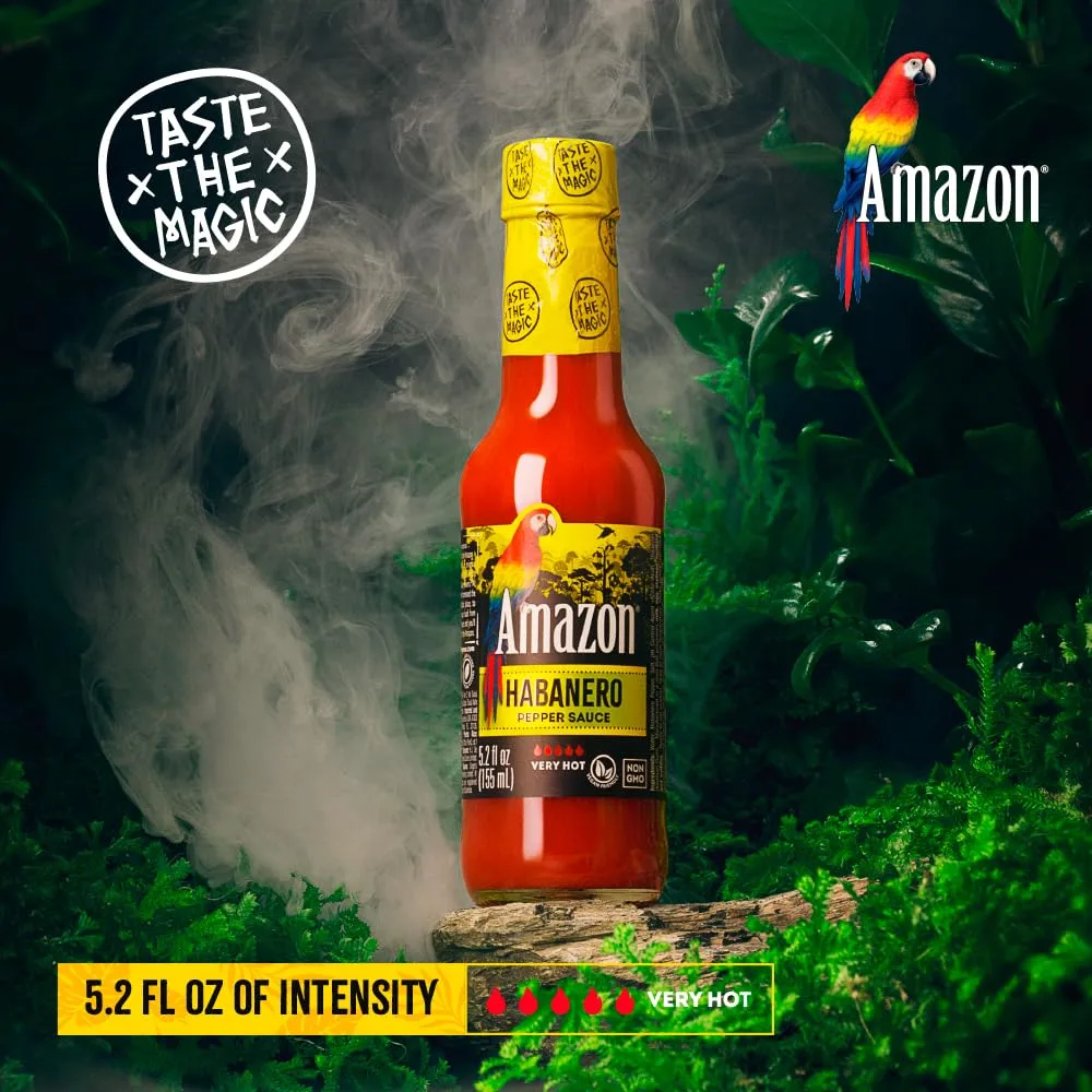 Amazon Habanero Hot Sauce, 5.2 oz (3 Pack)