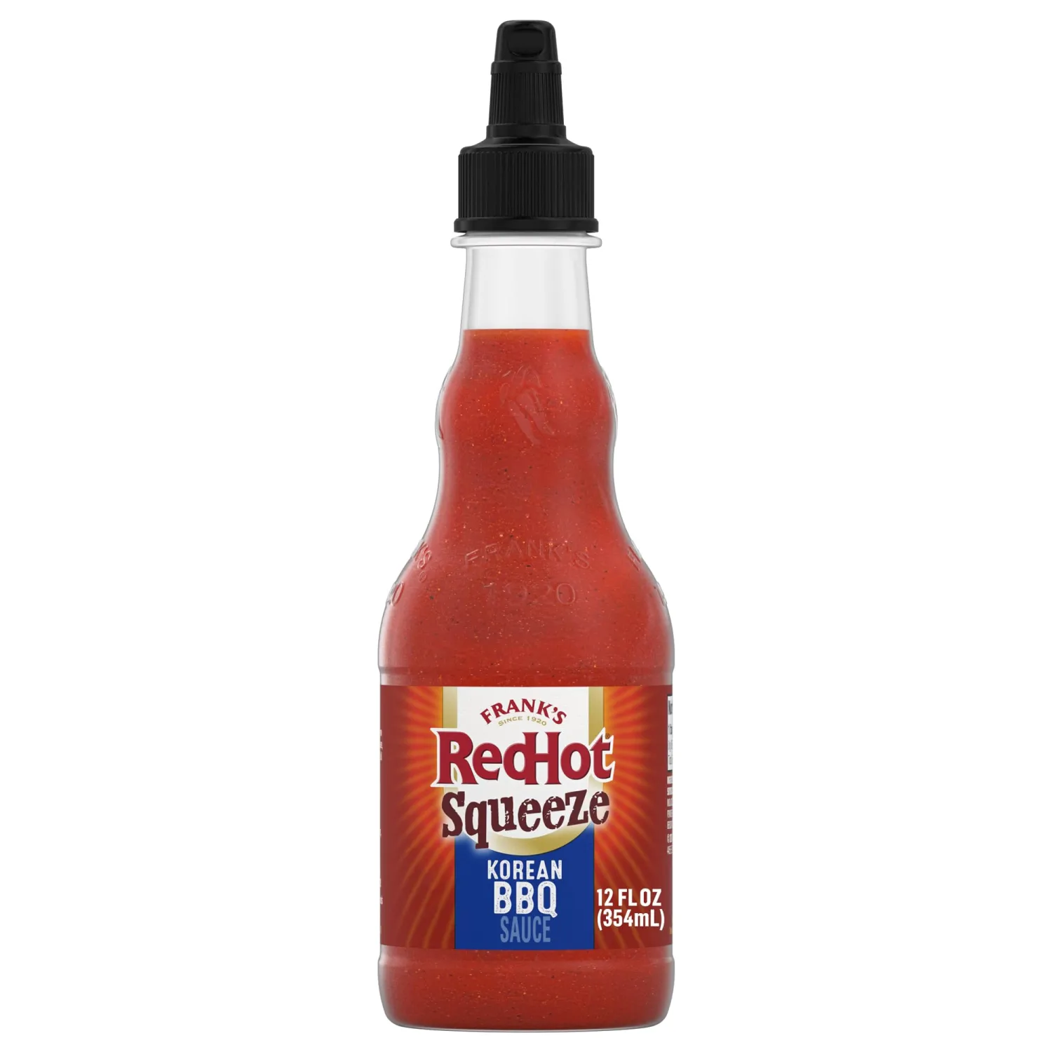 Frank’s RedHot Hot Sauce, Korean BBQ, Squeeze Bottle, Bold Blend of Soy Sauce, Garlic, and Sweet Pear Juice with a Touch of Frank’s RedHot Heat for Rice Bowls, Pizza, Poke & More, 12 fl oz