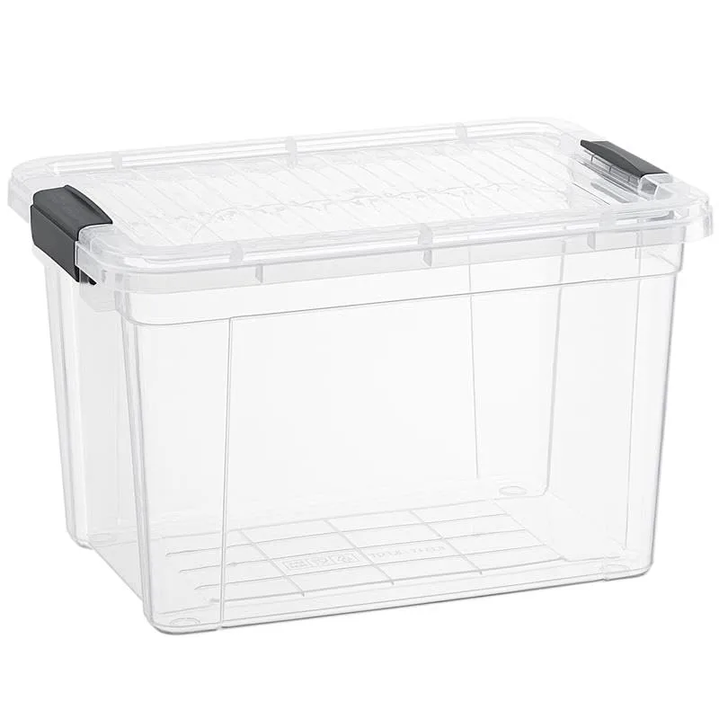Superio Clear Storage Box with Lid, 2.5 Quart Plastic Container Bins for Organizing, Stackable Crates, BPA Free, Non Toxic, Odor Free, Organizers