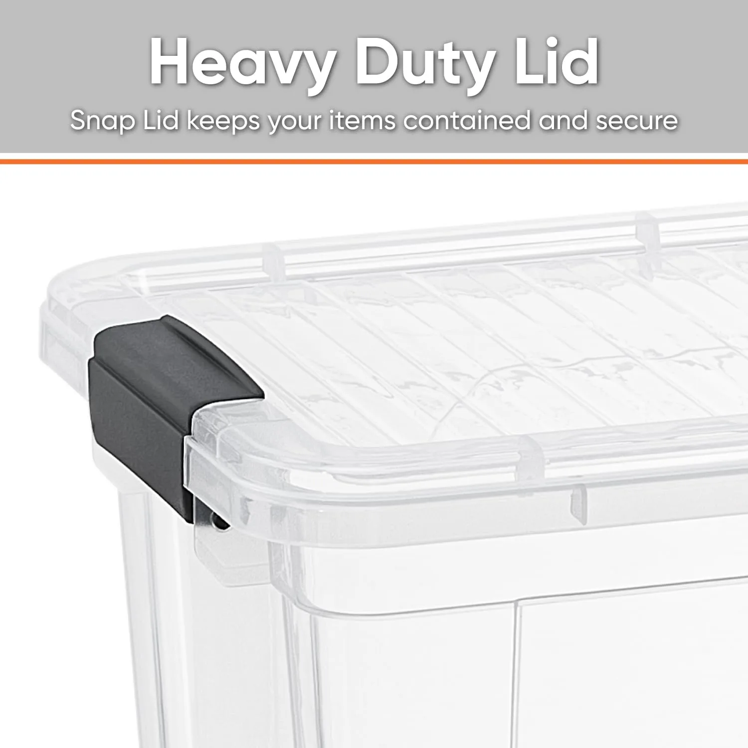 Superio Clear Storage Box with Lid, 2.5 Quart Plastic Container Bins for Organizing, Stackable Crates, BPA Free, Non Toxic, Odor Free, Organizers