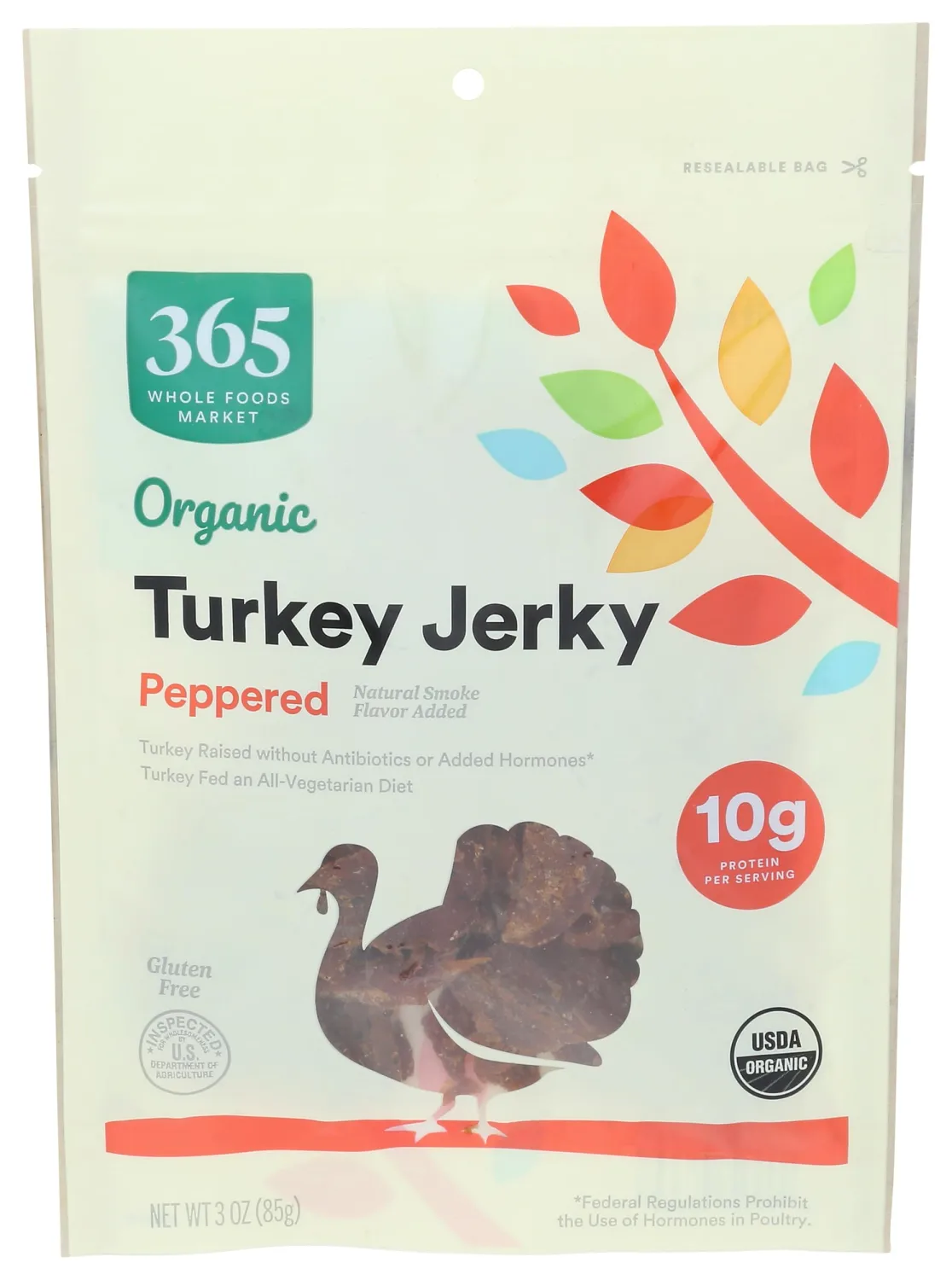 365 by Whole Foods Market, Jerky Turkey Teriyaki Organic, 3 Ounce