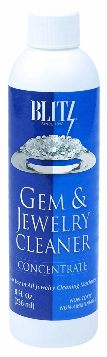 Blitz 653 Gem & Jewelry Cleaner Concentrate, Tall Bottle of 8 Fluid Ounces