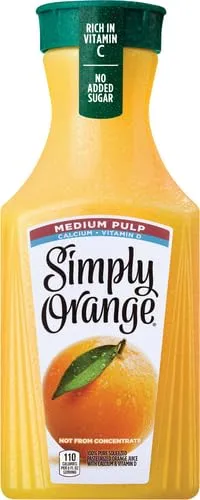Simply Orange Juice Medium Pulp, 52 fl oz Bottle