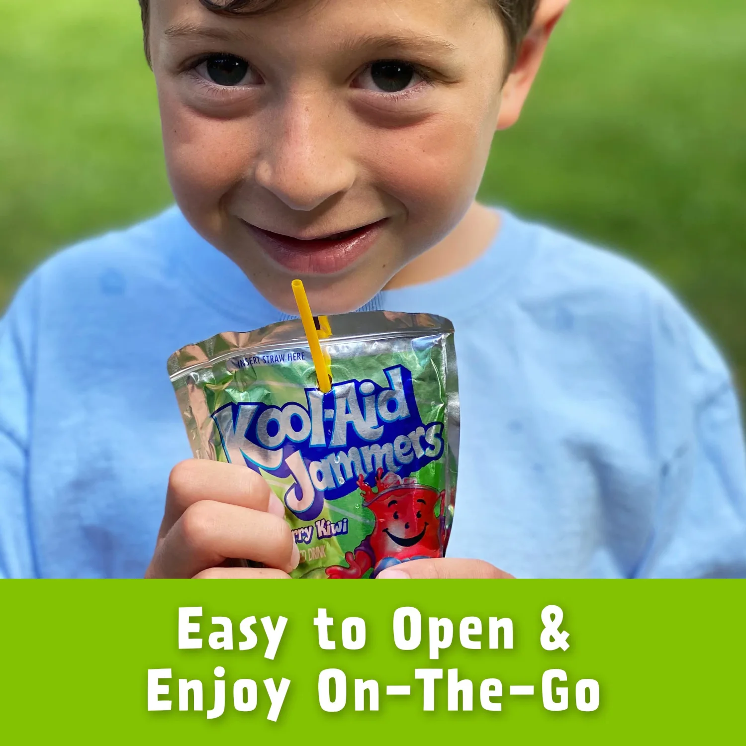 Kool-Aid Jammers Strawberry Kiwi Flavored 0% Juice Drink, 10 ct Box, 6 fl oz Pouches