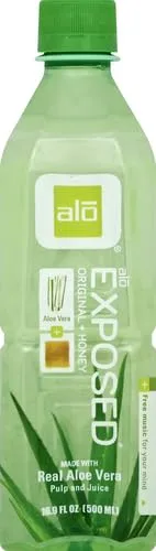 alo Exposed Original and Honey Aloe Vera Juice, 16.9 oz