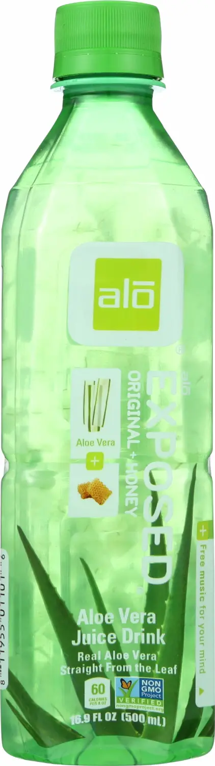alo Exposed Original and Honey Aloe Vera Juice, 16.9 oz