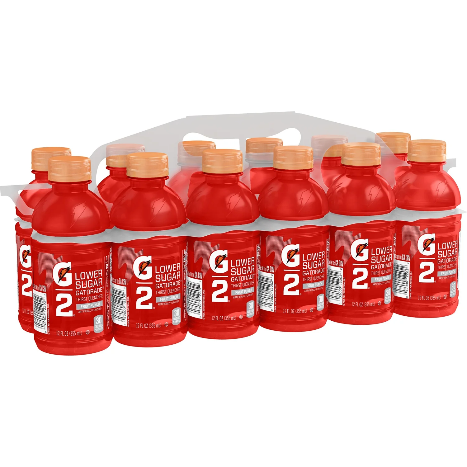 Gatorade G2 Thirst Quencher Sports Drink, Fruit Punch, 12oz Bottle, 12 Pack, Electrolytes for Rehydration