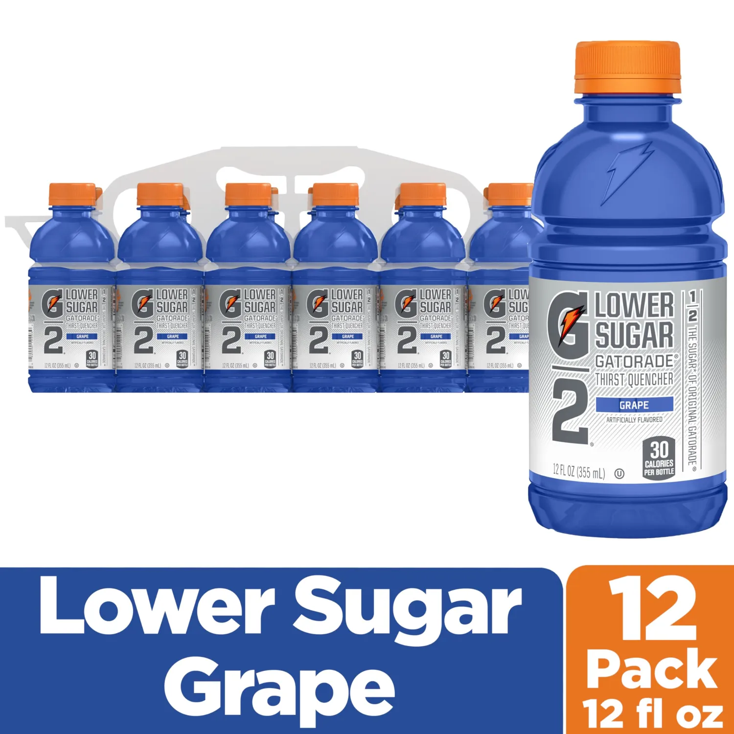 Gatorade G2 Grape, 12 Fl Oz Bottles, 12 Pack