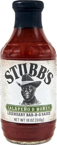 Stubb's Jalapeño & Honey BBQ Sauce, 18 oz (Pack of 2)