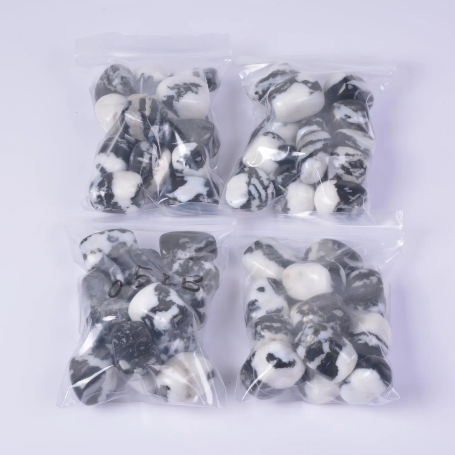 Justinstones 1/2LB Large Raw Zebra Jasper Tumbled Stone Specimen Collection Pocket Worry Healing Crystal