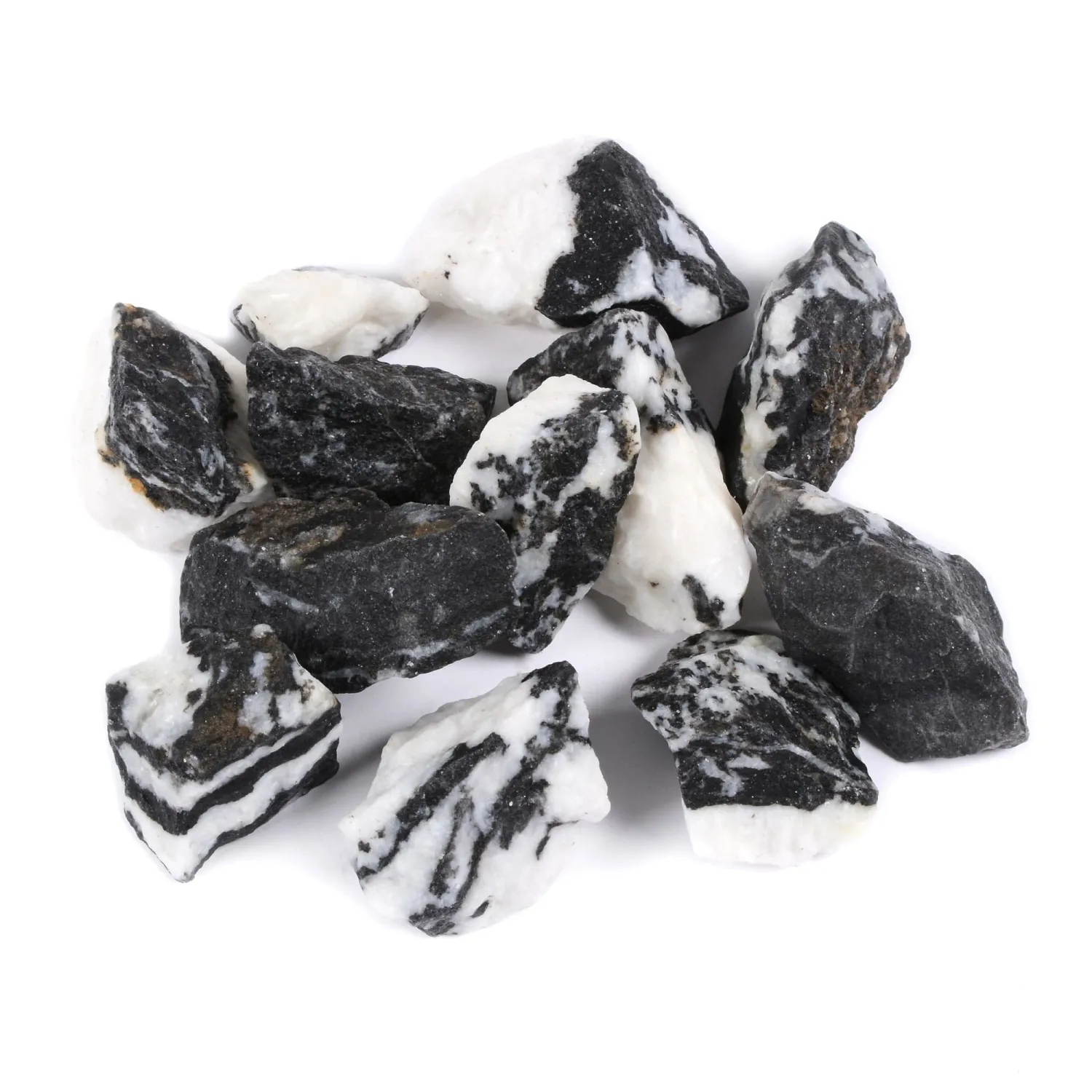 Justinstones 1/2LB Large Raw Zebra Jasper Tumbled Stone Specimen Collection Pocket Worry Healing Crystal