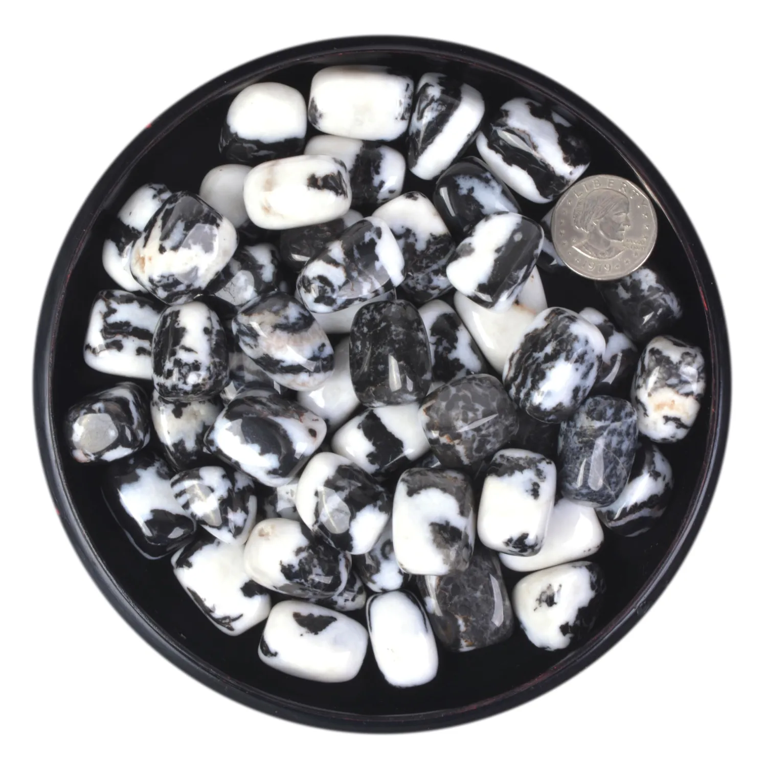 Justinstones 1/2LB Large Raw Zebra Jasper Tumbled Stone Specimen Collection Pocket Worry Healing Crystal