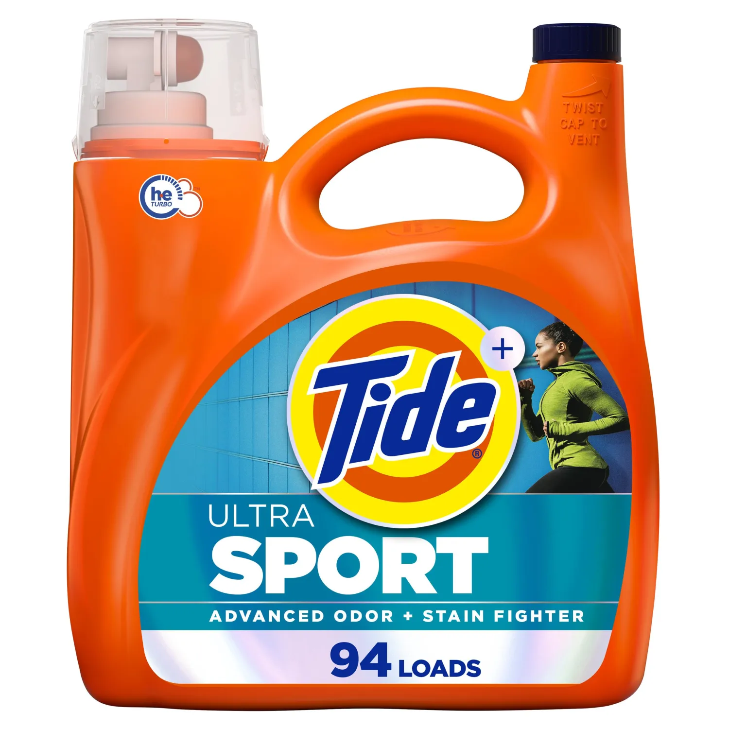 Tide Plus Febreze Sport Odor Defense Liquid Laundry Detergent Soap, HE Compatible, 94 Loads, 132 fl oz