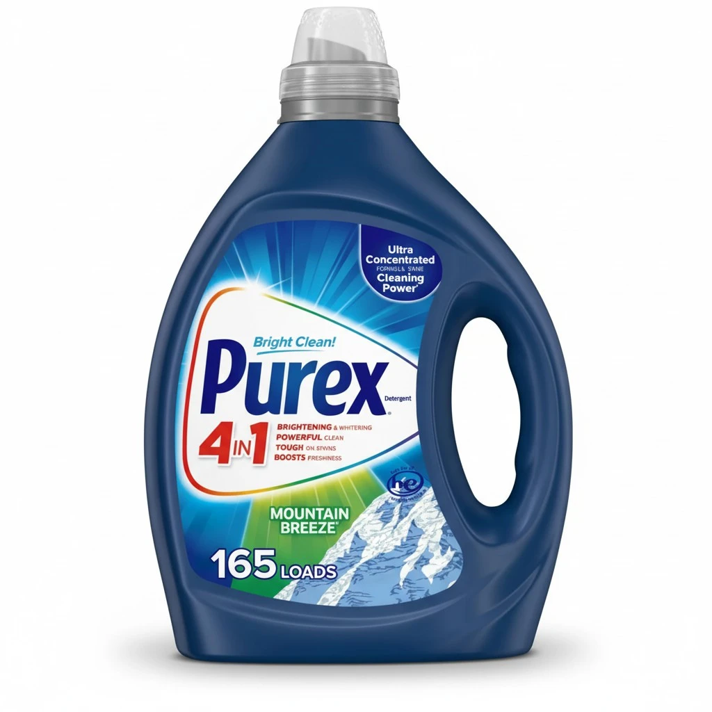 Purex Liquid Laundry Detergent, Ultra Concentrated, Mountain Breeze, 82.5 Ounce, 165 Loads