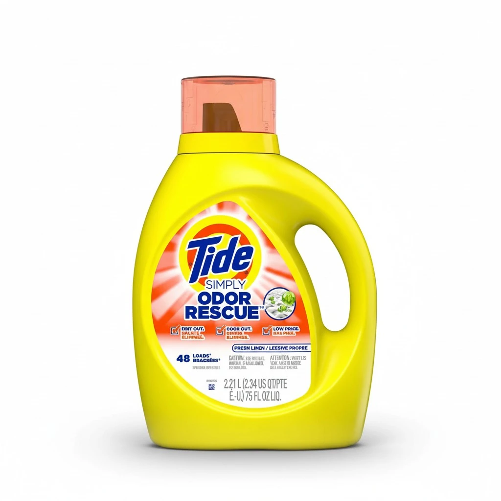 Tide Simply Odor Rescue Liquid Laundry Detergent, Fresh Linen, 75 fl oz 48 loads