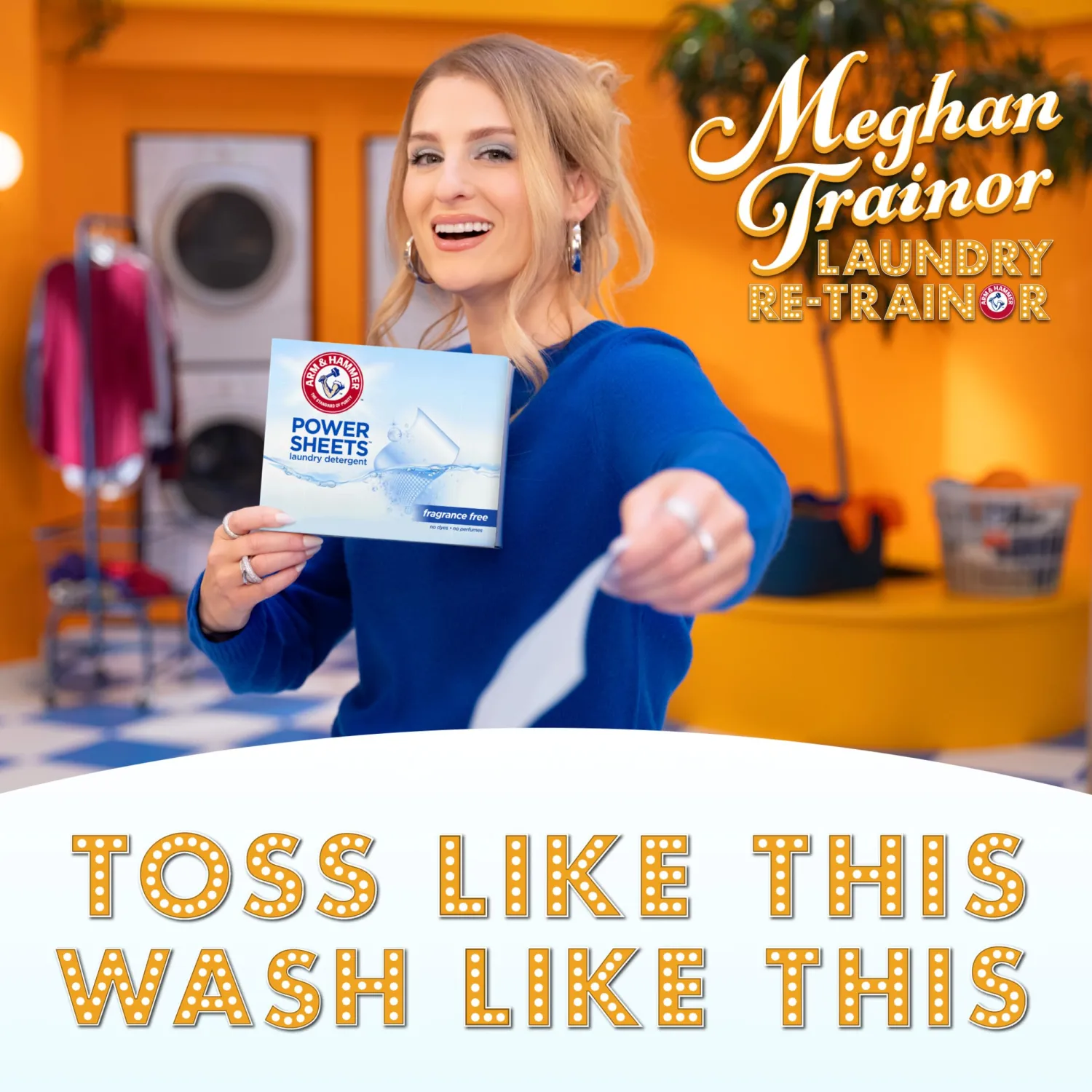 ARM & HAMMER Power Sheets Laundry Detergent, Fragrance Free 60ct, up to 120 small loads
