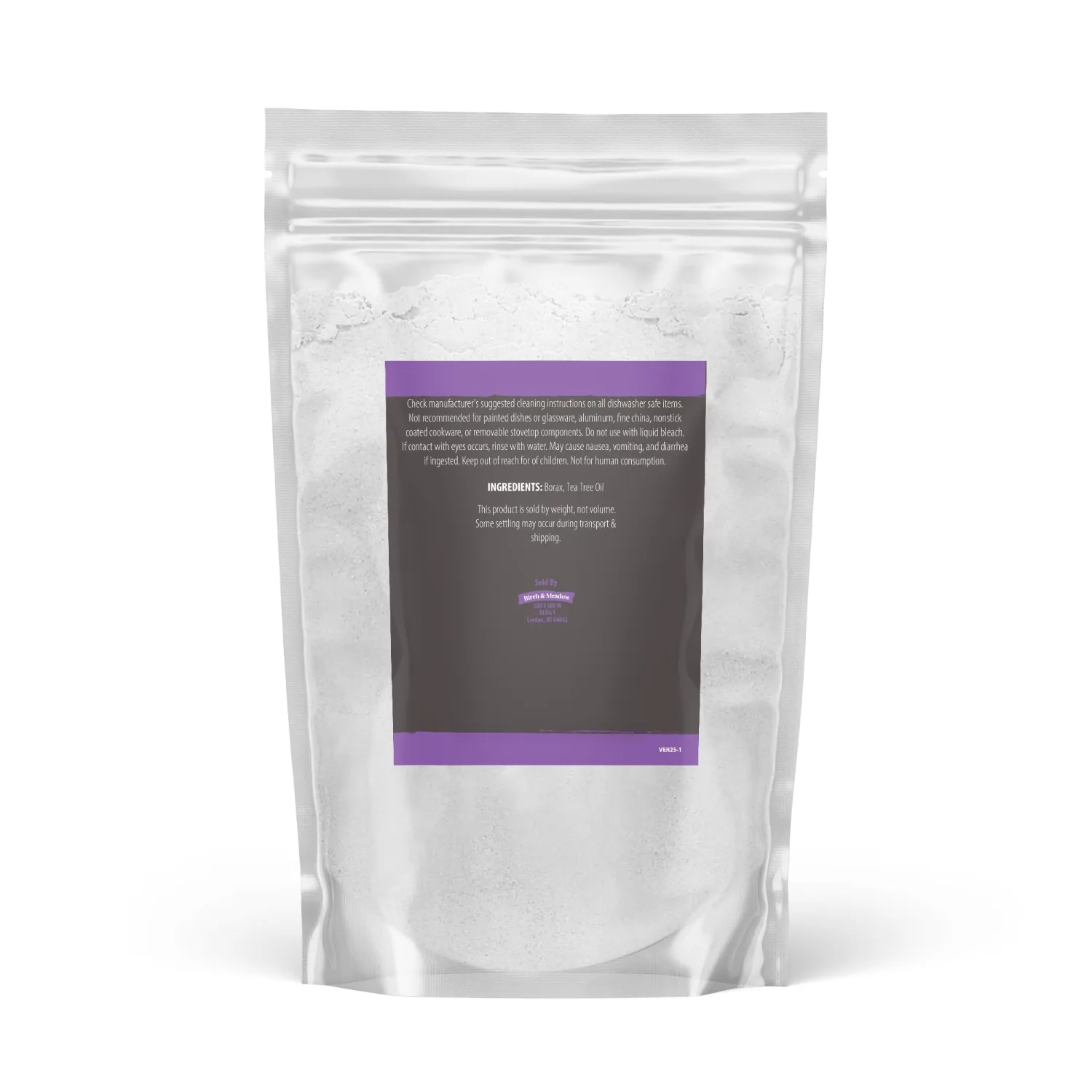Birch & Meadow Borax with Tea Tree Essential Oil, 1.5 lb, Fresh Scent, Cleaning & Laundry