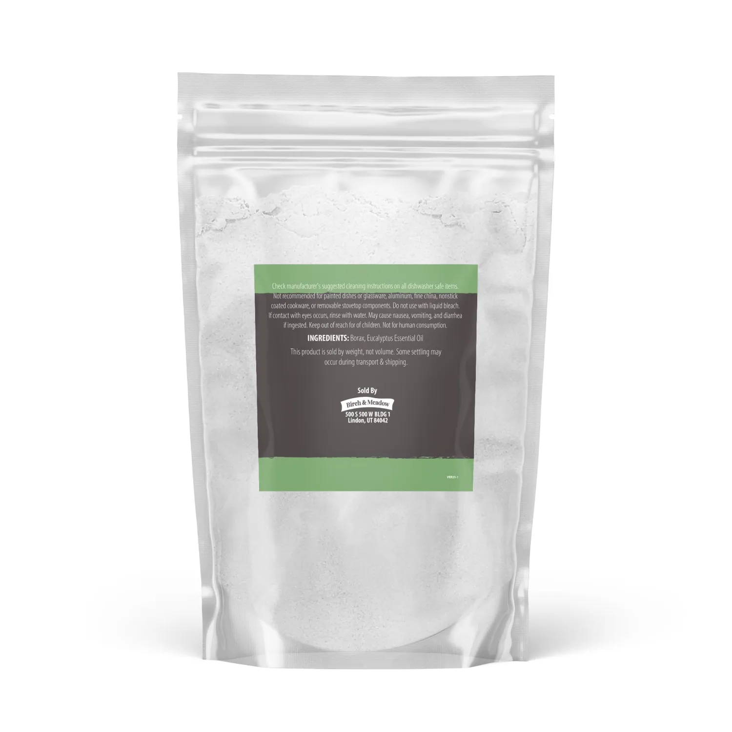 BIRCH & MEADOW Borax with Eucalyptus Essential Oil, 1.5 lb, Fresh Scent, Cleaning & Laundry