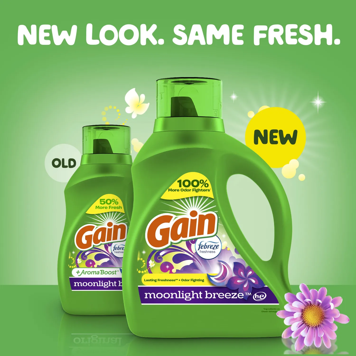Gain + Aroma Boost Liquid Laundry Detergent, Moonlight Breeze Scent, 134 Loads, HE Compatible