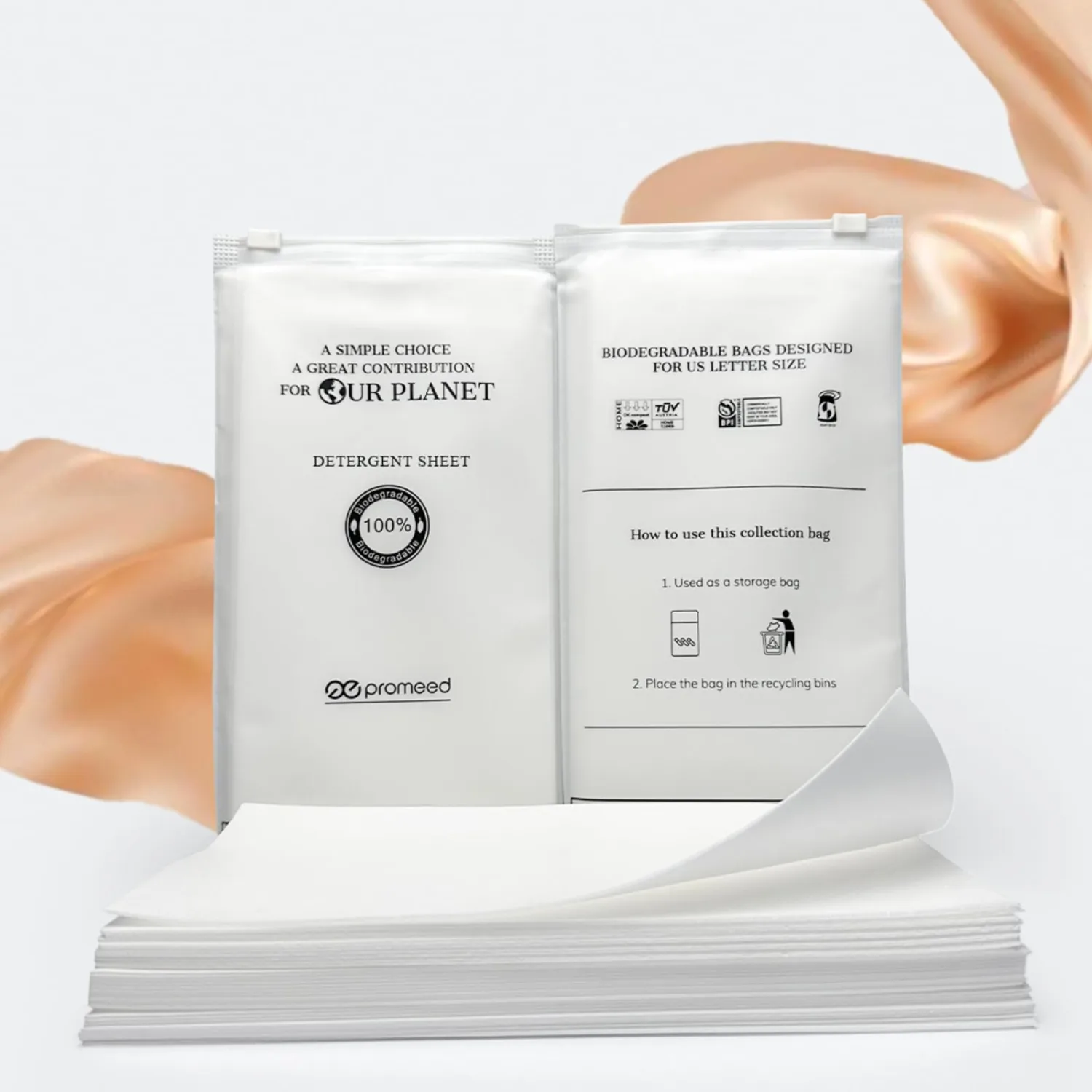 Silk Detergent Sheets, Unscented Laundry Detergent Sheet for Delicates, Eco-friendly Plastic Free Non-sentizizing Gentle Silk Wash, Space Saving Easy to Carry, Fragrance Free (30 Sheets, 60 Loads)