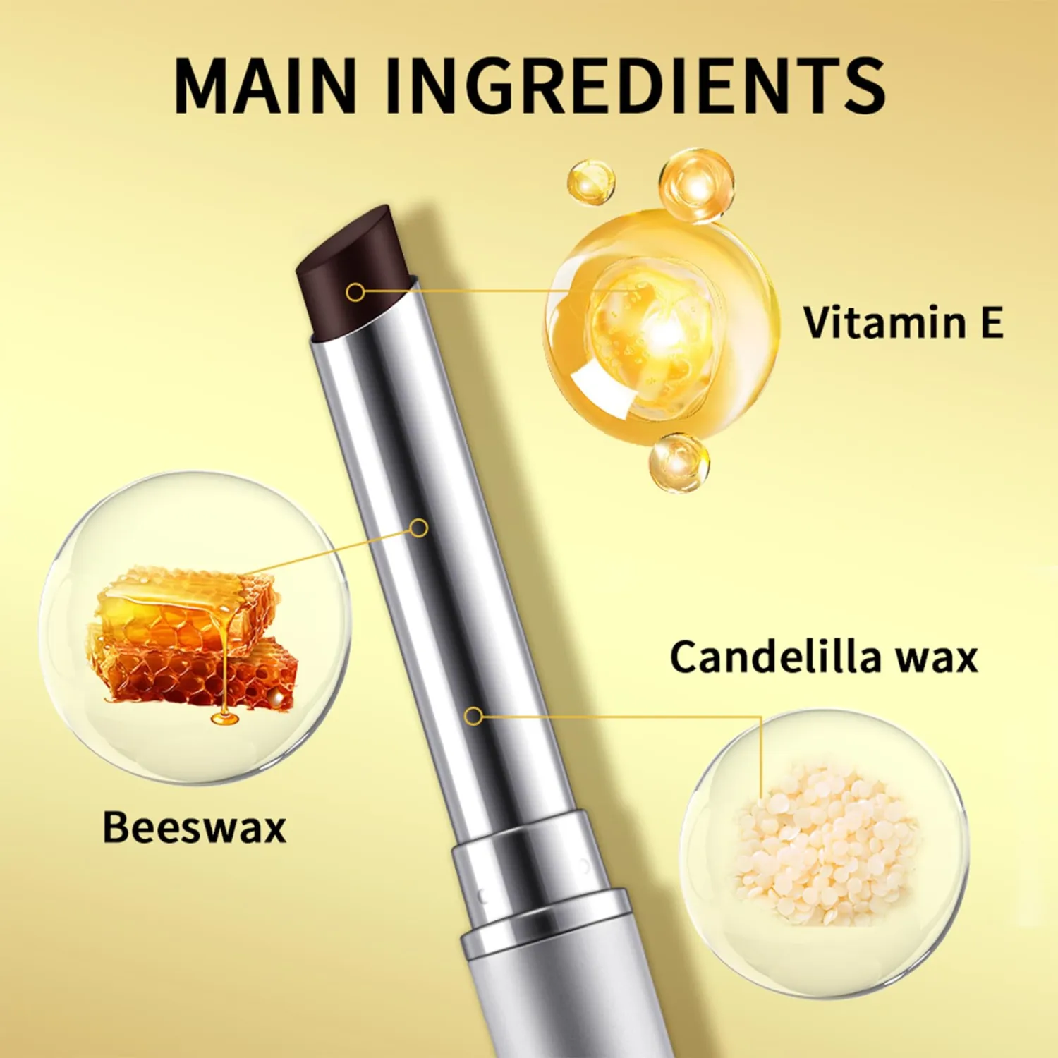 Honey Lipstick Tinted Lip Balm - Sheer Hydrating Lipstick for All Skin Tones - Moisturizing Lip Color, Nourishing Lip Balm with a Hint of Natural Black Cherry Tint