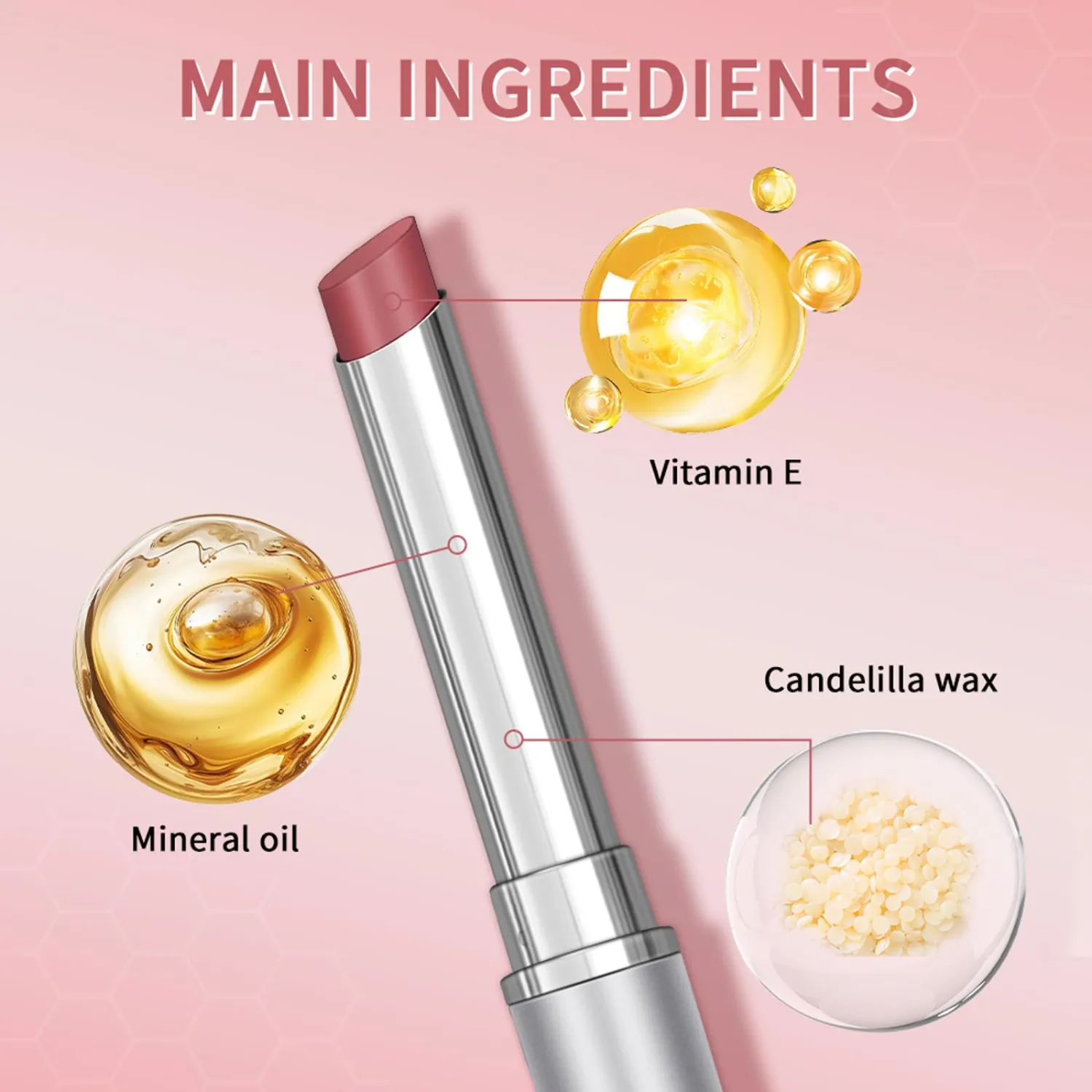 Pink Honey Lipstick Tinted Lip Balm - Sheer Hydrating Lipstick for All Skin Tones - Moisturizing Lip Color, Nourishing Lip Balm with a Hint of Natural Black Cherry Tint (Pink Honey Lipstick)
