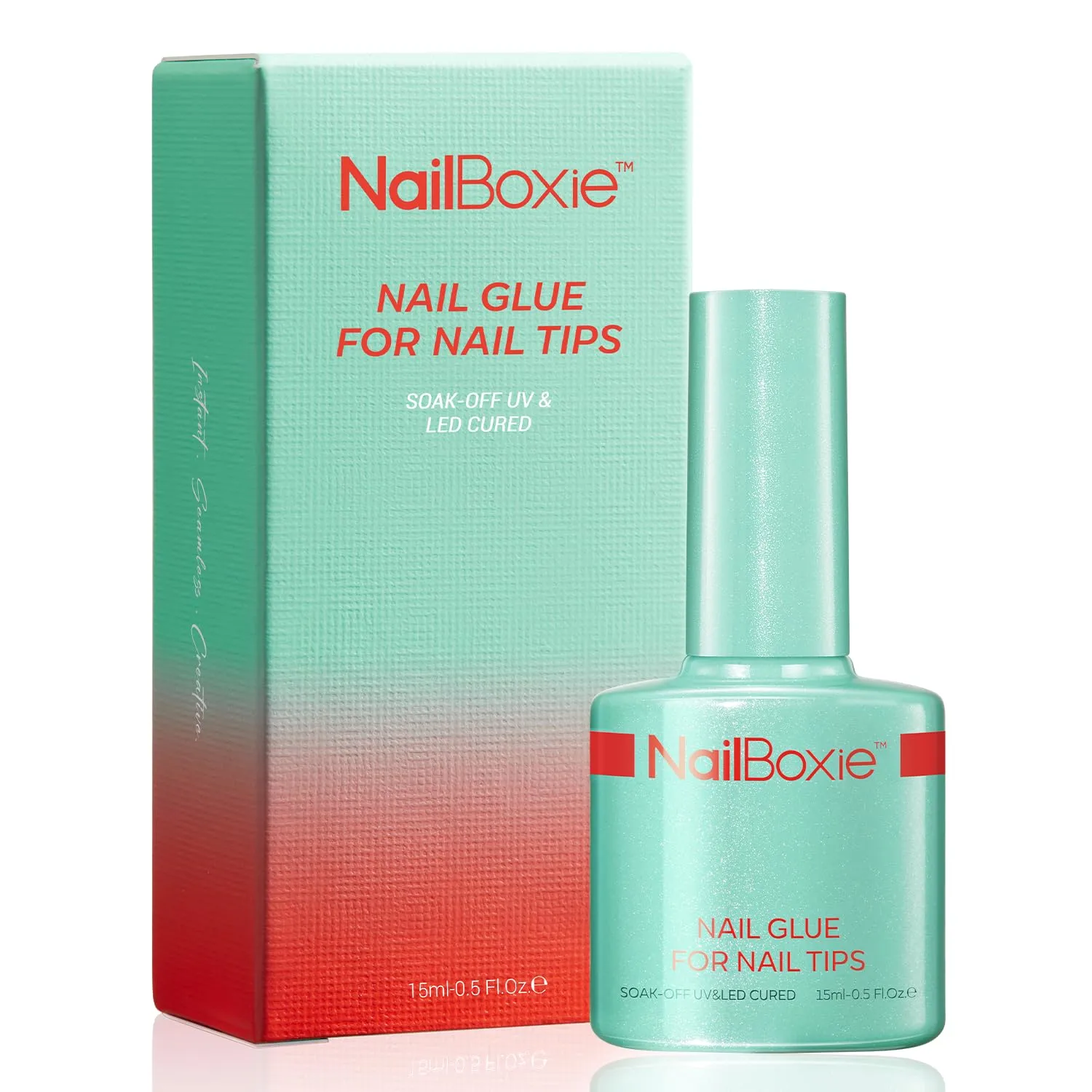 modelones Nail Glue for Nail Tips, 9 in One Glue for Press Ons, Clear Tips, Need U V Light Cured, 15ML