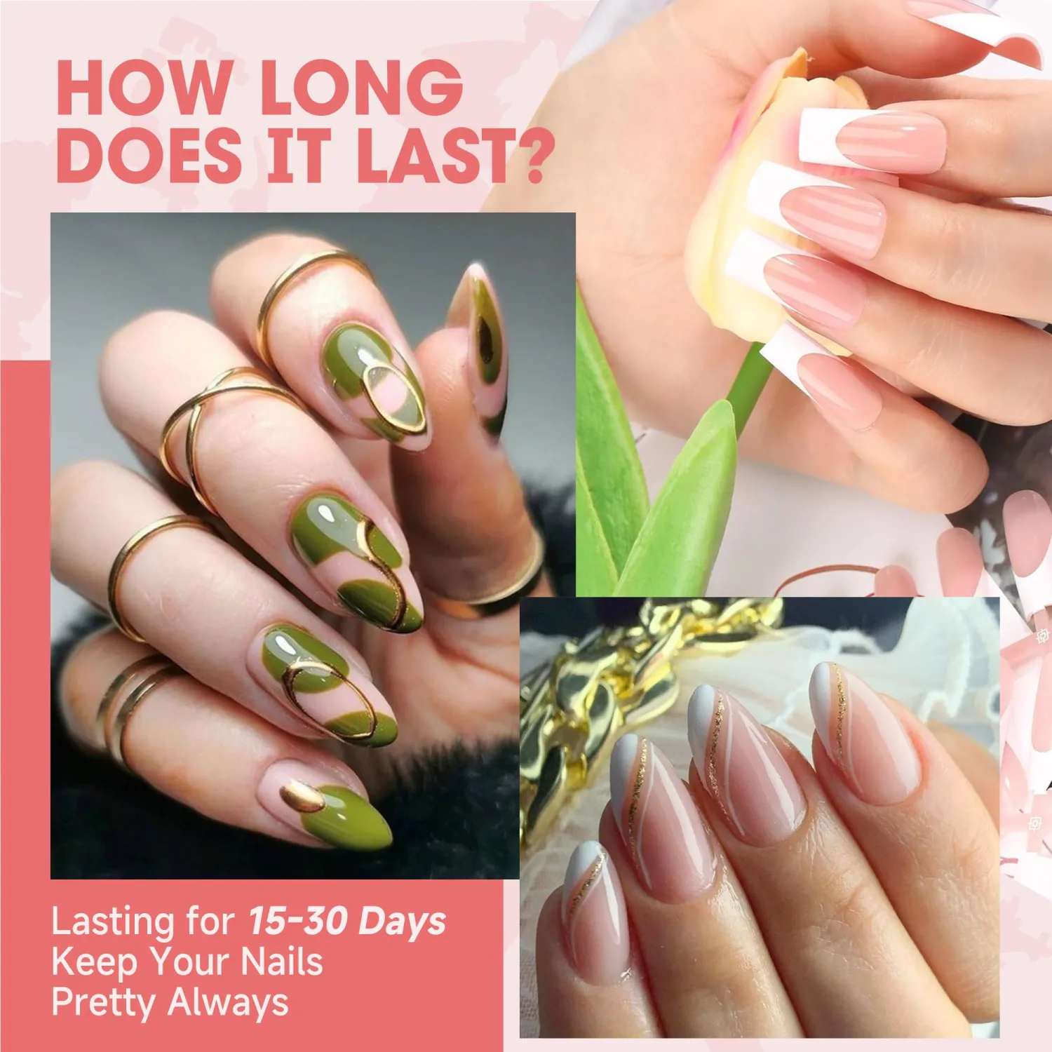 UNA GELLA Nail Glue for Press Ons 5ml 3Pcs Press On Nail Glue On Nails for Acrylic Nails Tips Super Strong Bond Adhesive 15ml(0.5oz) Long Lasting DIY Salon