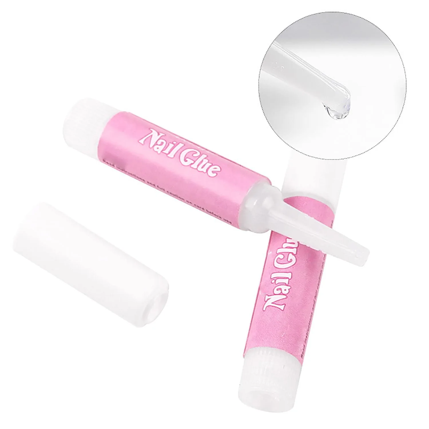 10 Nail Glue Nail Glue Tip for Breaking Nail Adhesive Super Bonding for Pressing Nail Adhesive for 20ML Extension Tips Sticker (2PCS, One Size)