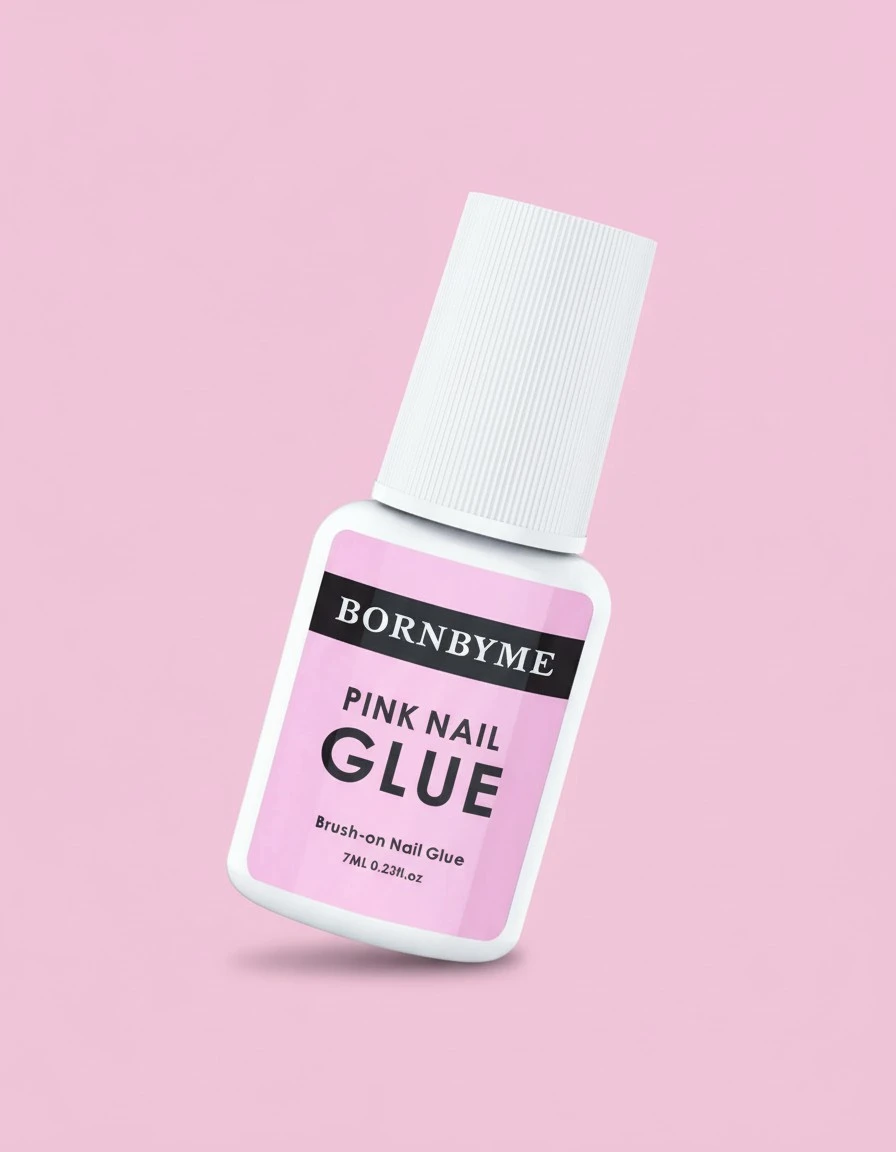 Nail Glue for Press on Nails, Brush on Glue BORNBYME 8ML Super Strong Long Lasting Adhesive Glue for Acrylic Nails False Nails 1 Pcs