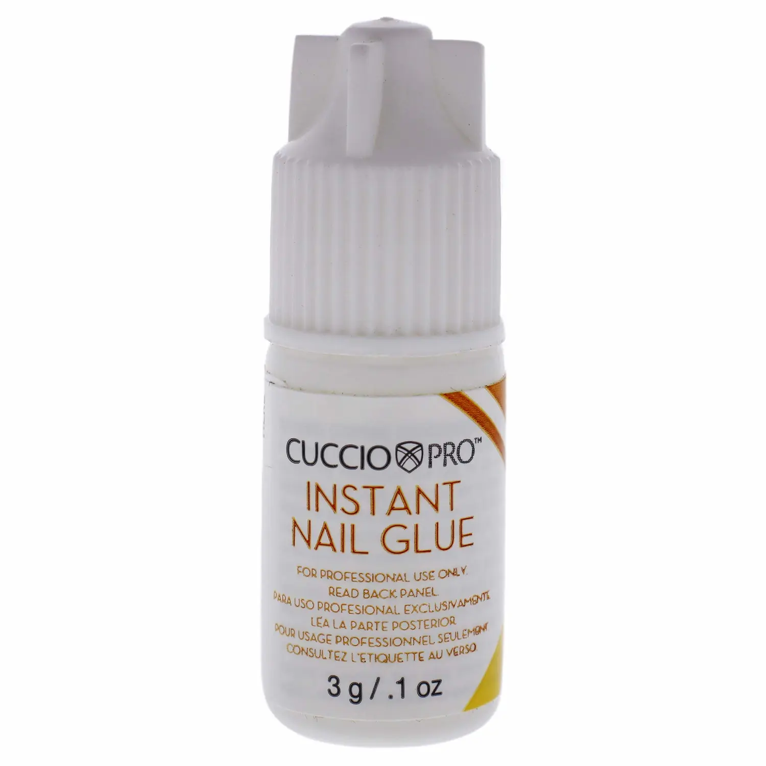Cuccio Pro Instant Nail Glue, Professional Quality, Fast-Drying Adhesive for Artificial Nails and Decorations, Crystal Clear, 0.1 oz