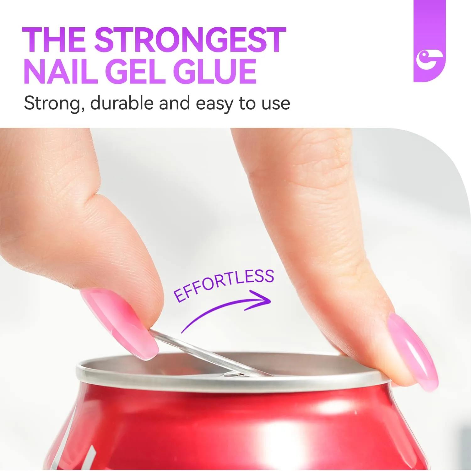 UV Glue for Nails - 6 in 1 UV Nail Glue with Jelly Gel Polish Base Coat,Gelike EC Strong Adhesive for Press on Nails Acrylic Tips,Ideal for Salon and Beginners
